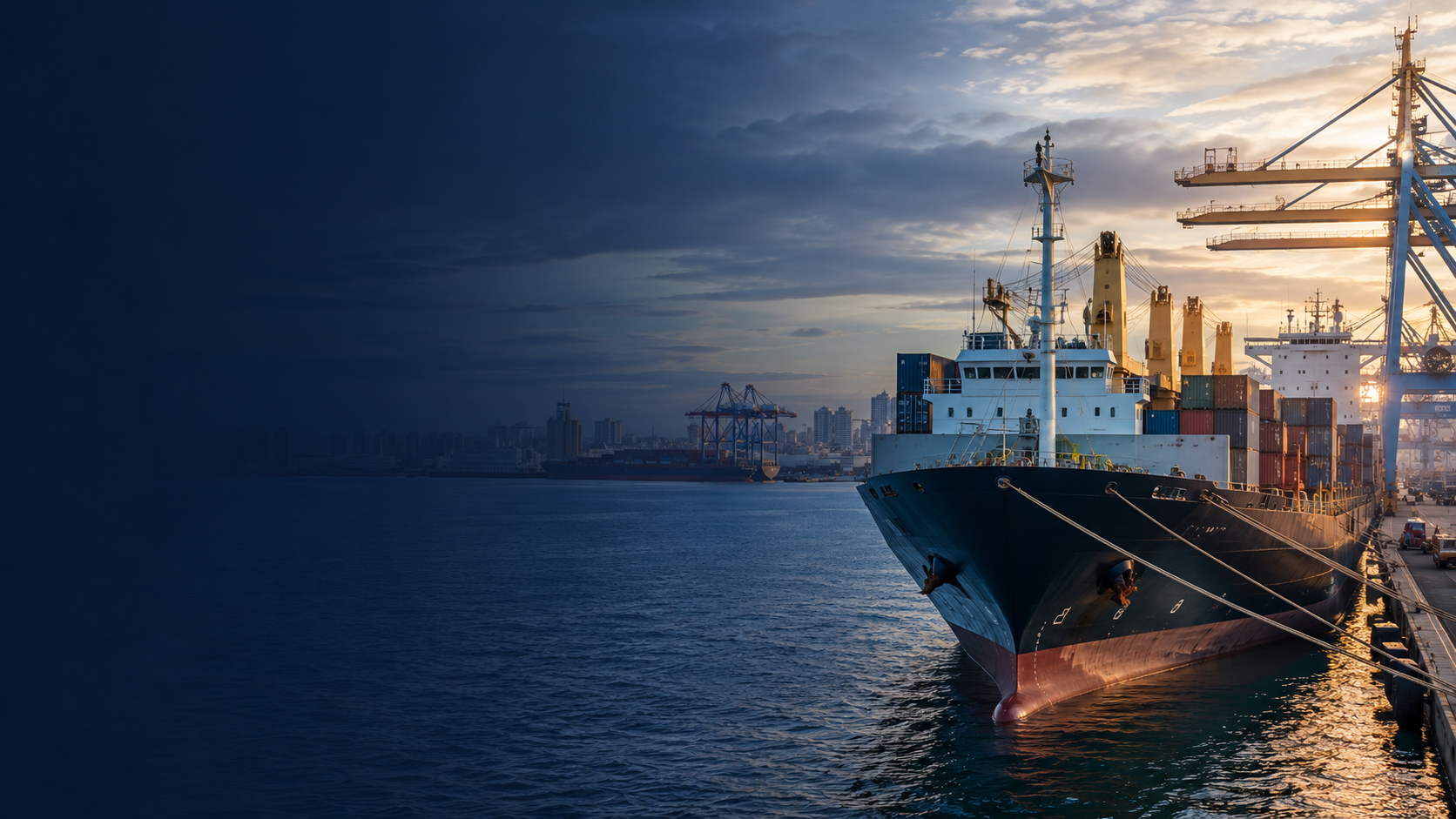 Commercial vessel and port operations in Abidjan